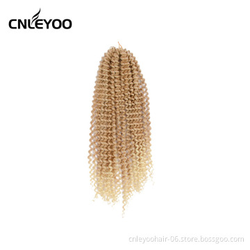 Hot selling Passion 18 inch twist crochetlow temperature fiber optic golden curled crochet tresses